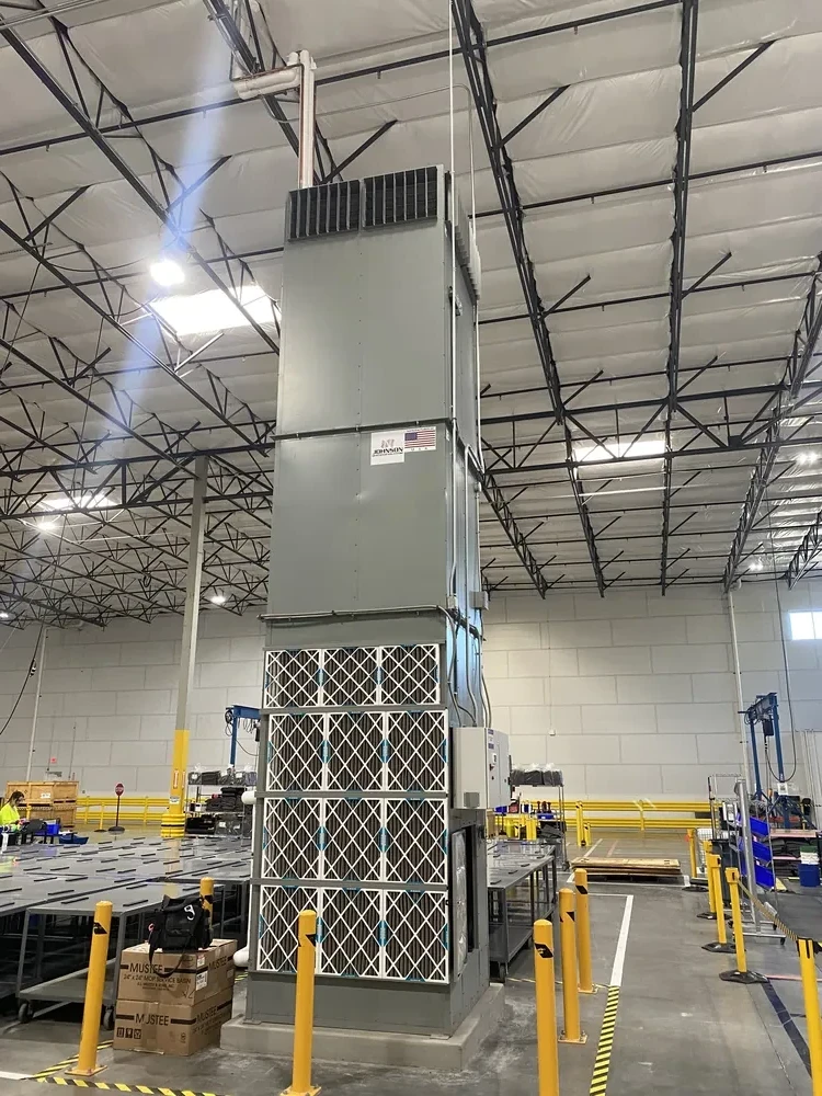 50-ton air rotation units installed at Cox industrial facility